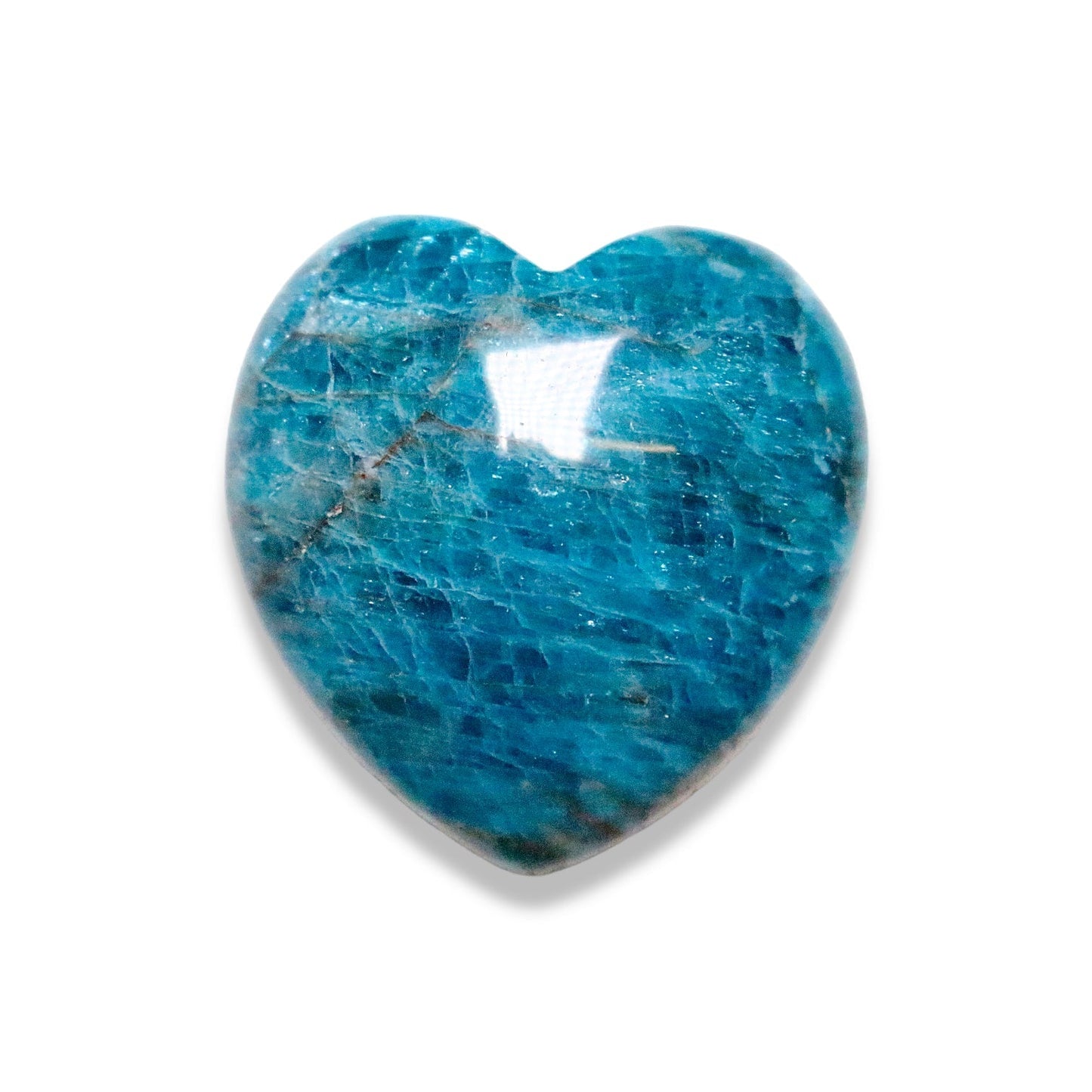 Coeur Apatite bleue à l'unité - Foliesbijoux
