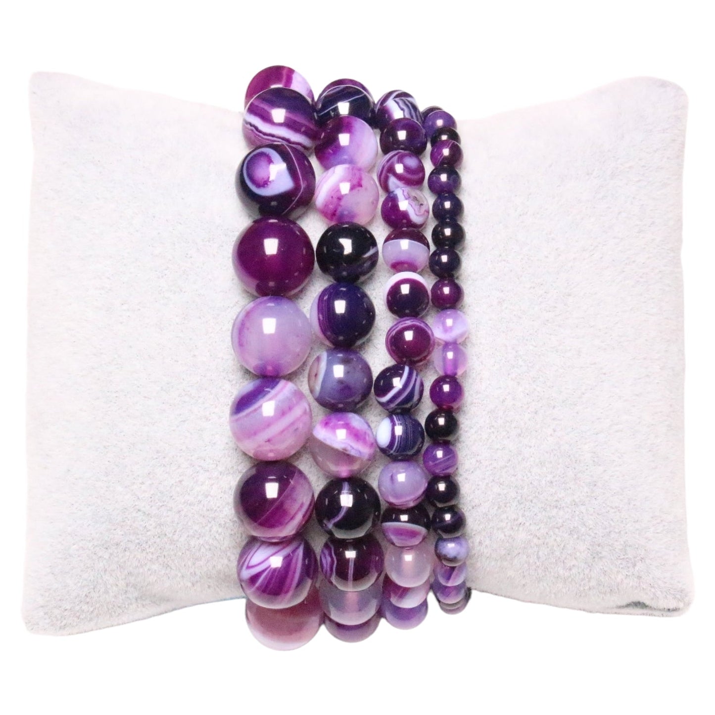 Bracelet Agate Violet A - Foliesbijoux