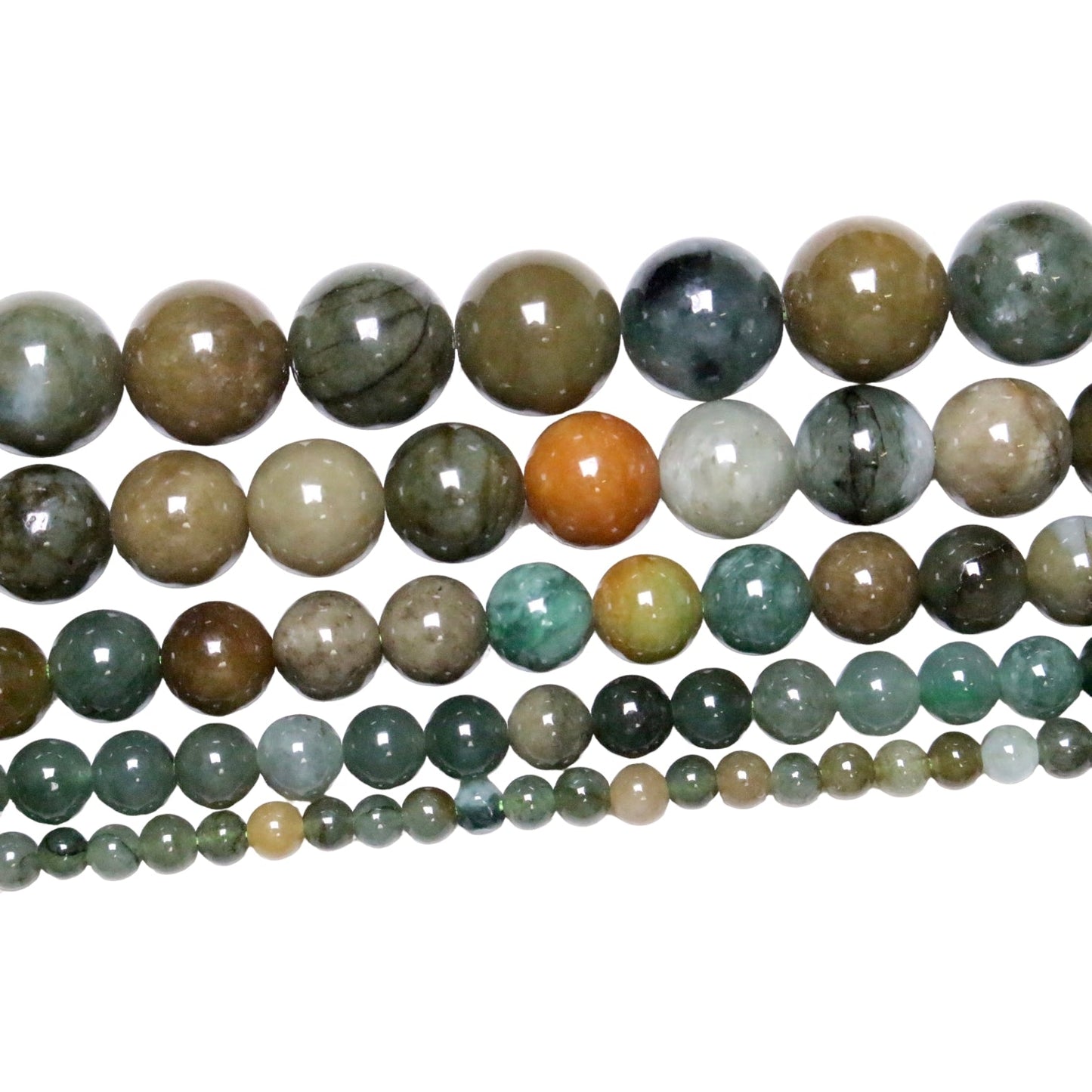 Fil de perle Jadeite multicouleur A - Foliesbijoux