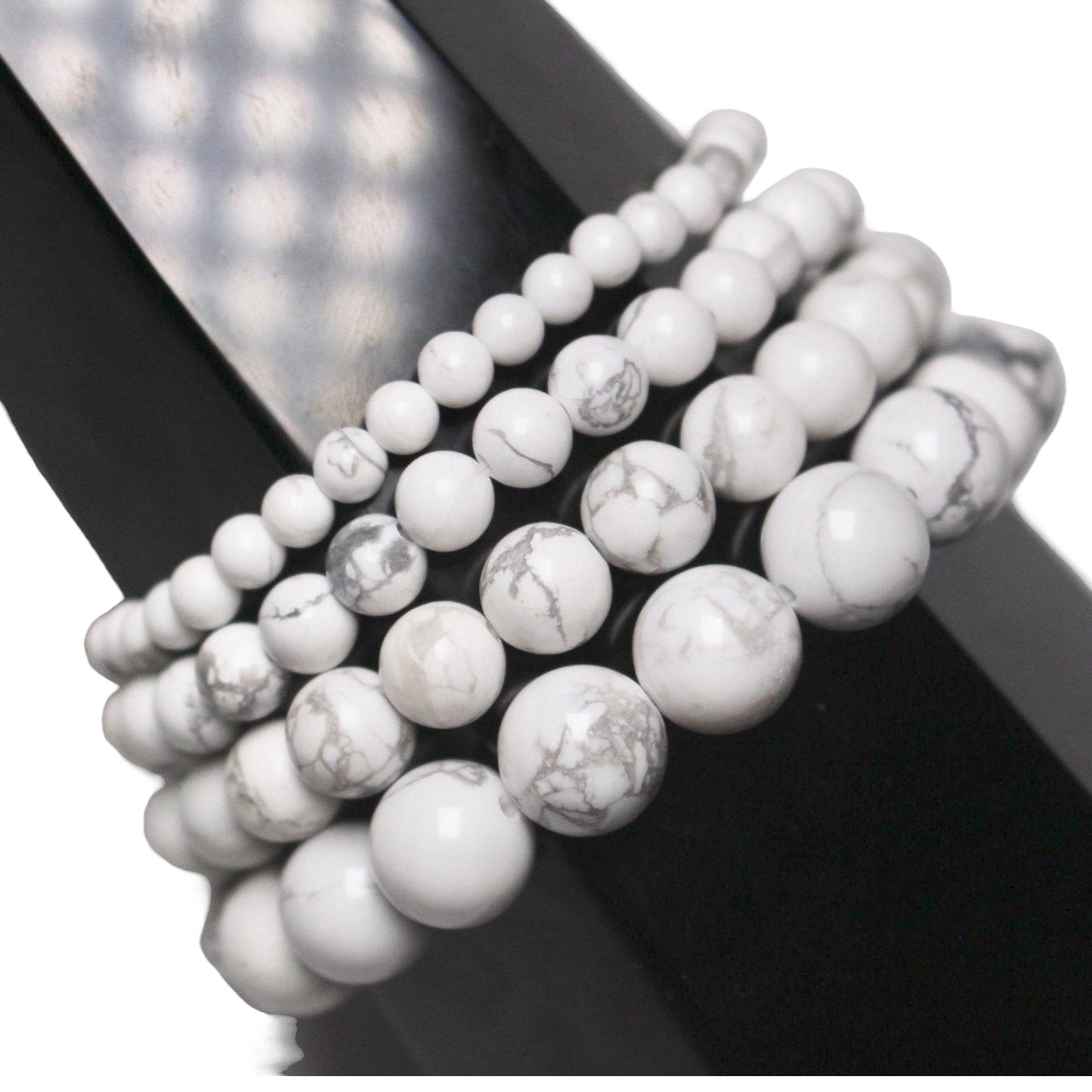 Bracelet Howlite blanche A - Foliesbijoux