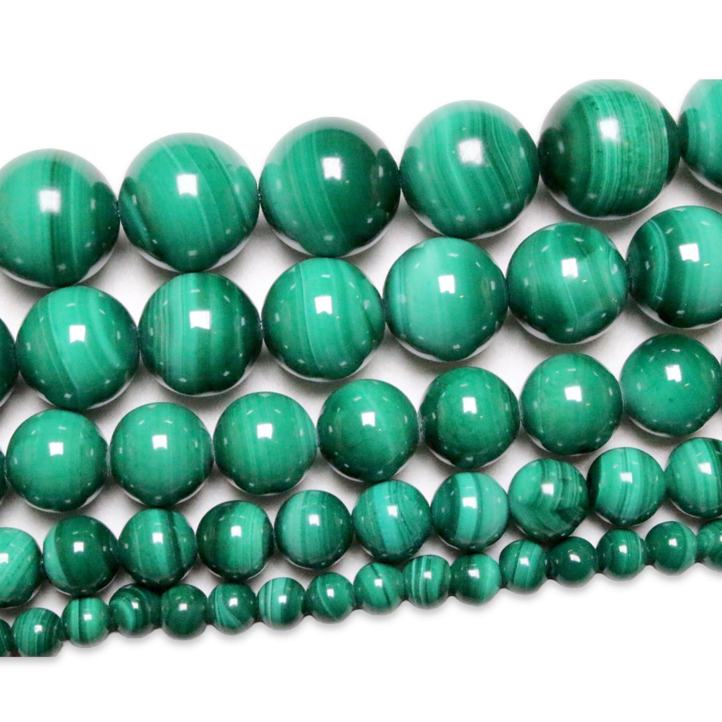 Fil de perle Malachite AA+ - Foliesbijoux