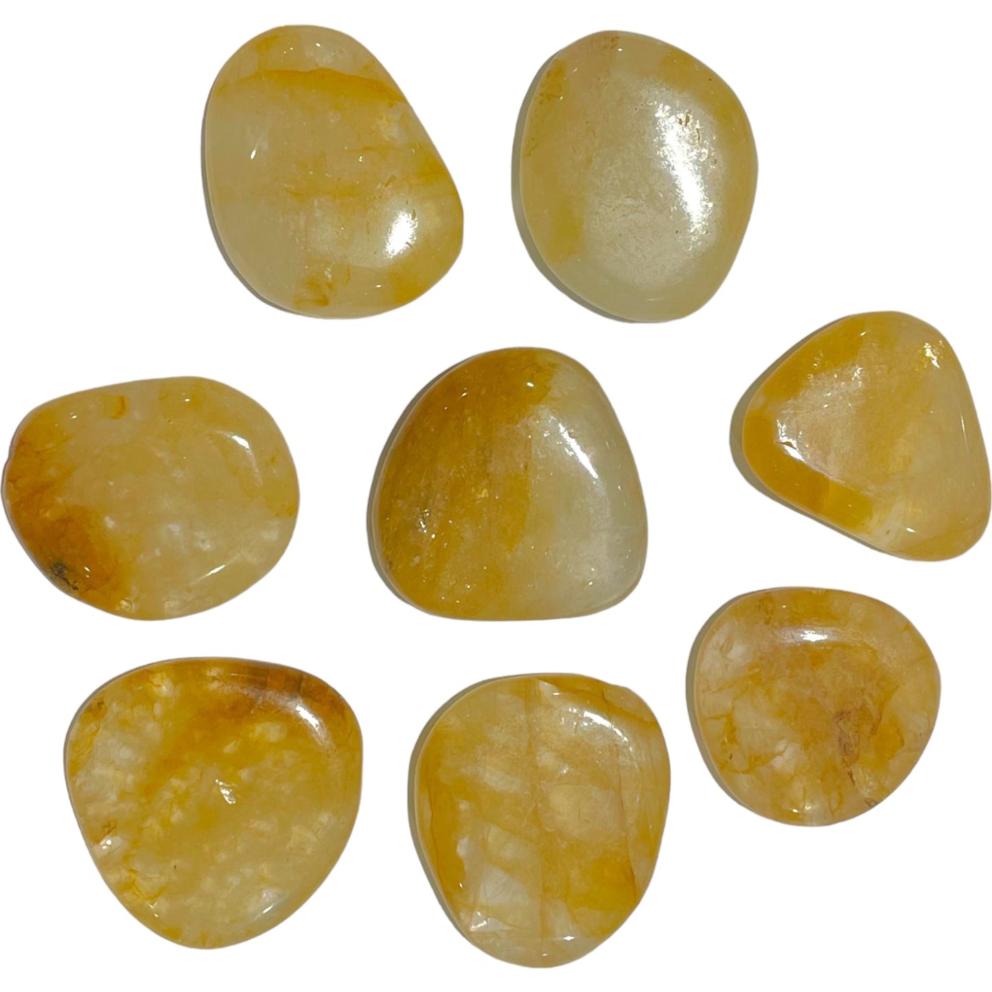 Galet Quartz Jaune Hématoite 40mm (Lot de 250g) - Foliesbijoux