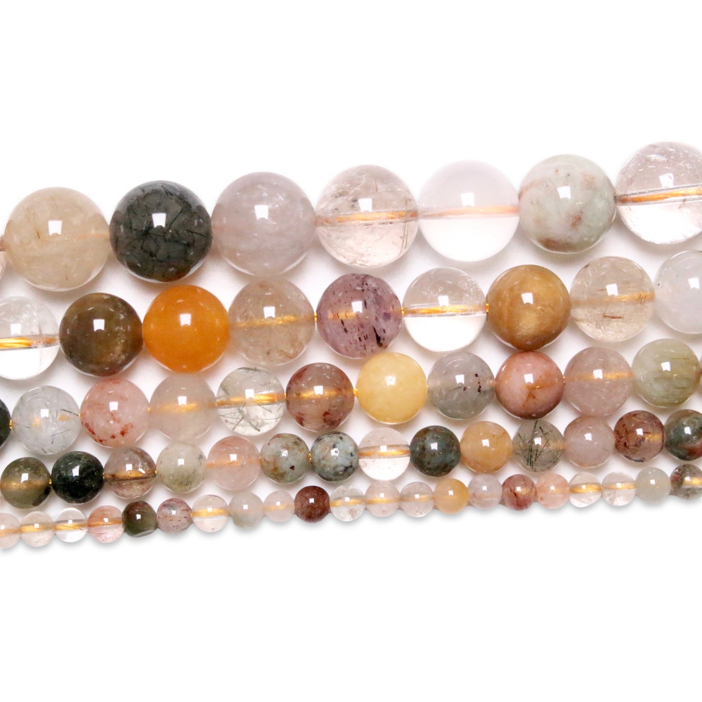 Fil de perle multi quartz A+ - Foliesbijoux