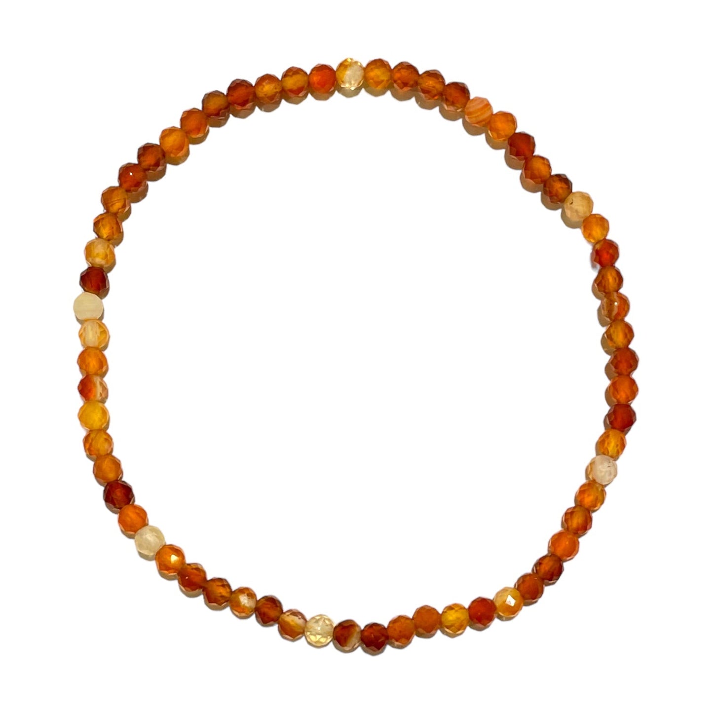 Bracelet Facetté 3mm Cornaline A - Foliesbijoux