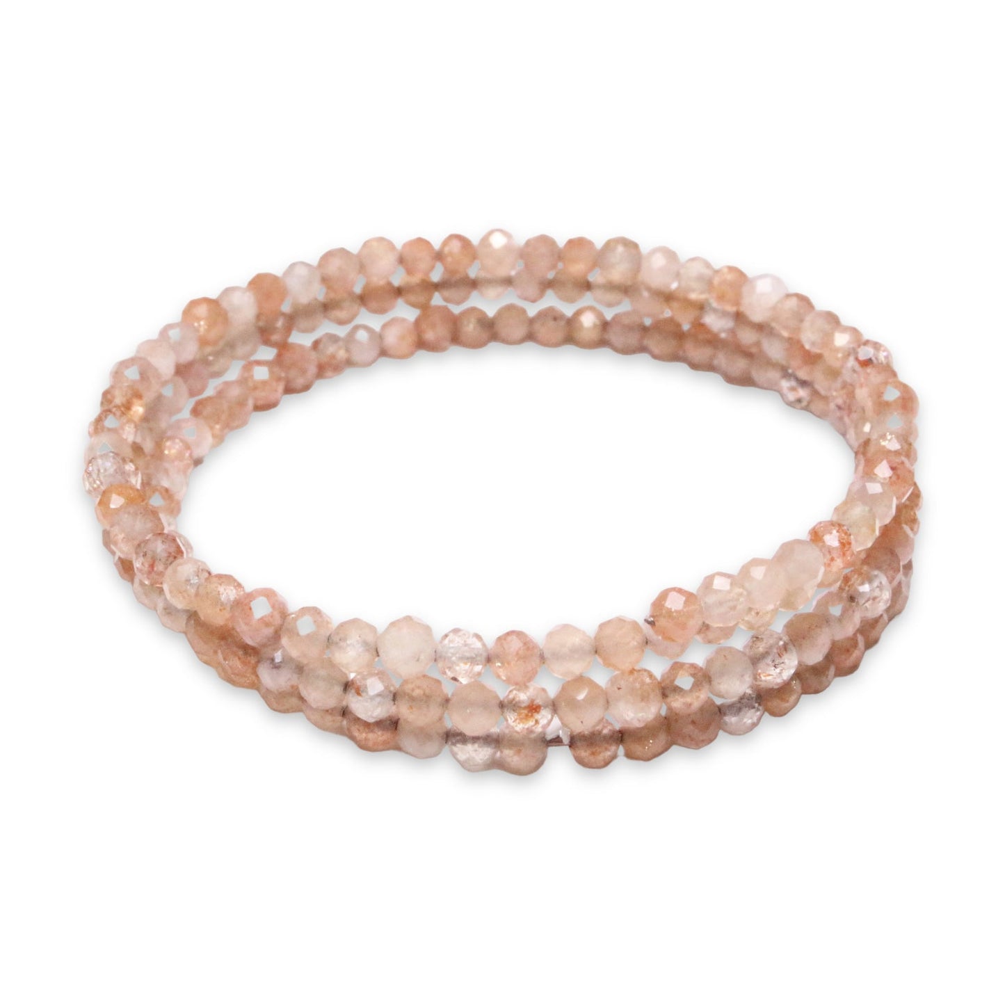 Bracelet Pierre de Soleil A+ Facetté 3 tours - Foliesbijoux