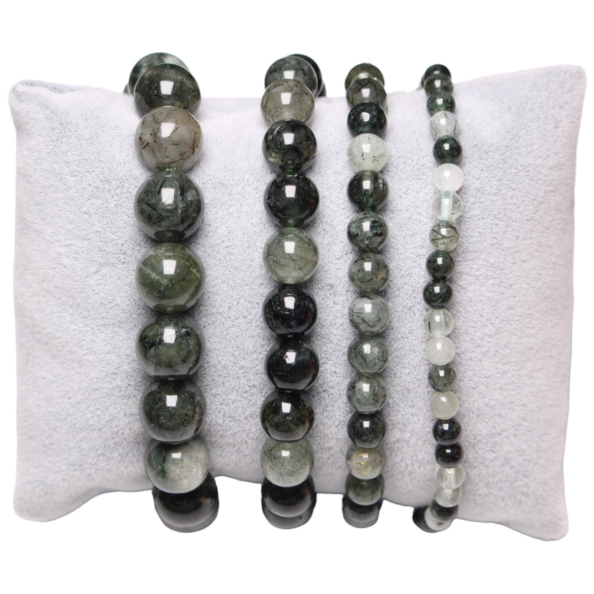 Bracelet Quartz tourmaline verte A+ ( référence 3 ) - Foliesbijoux