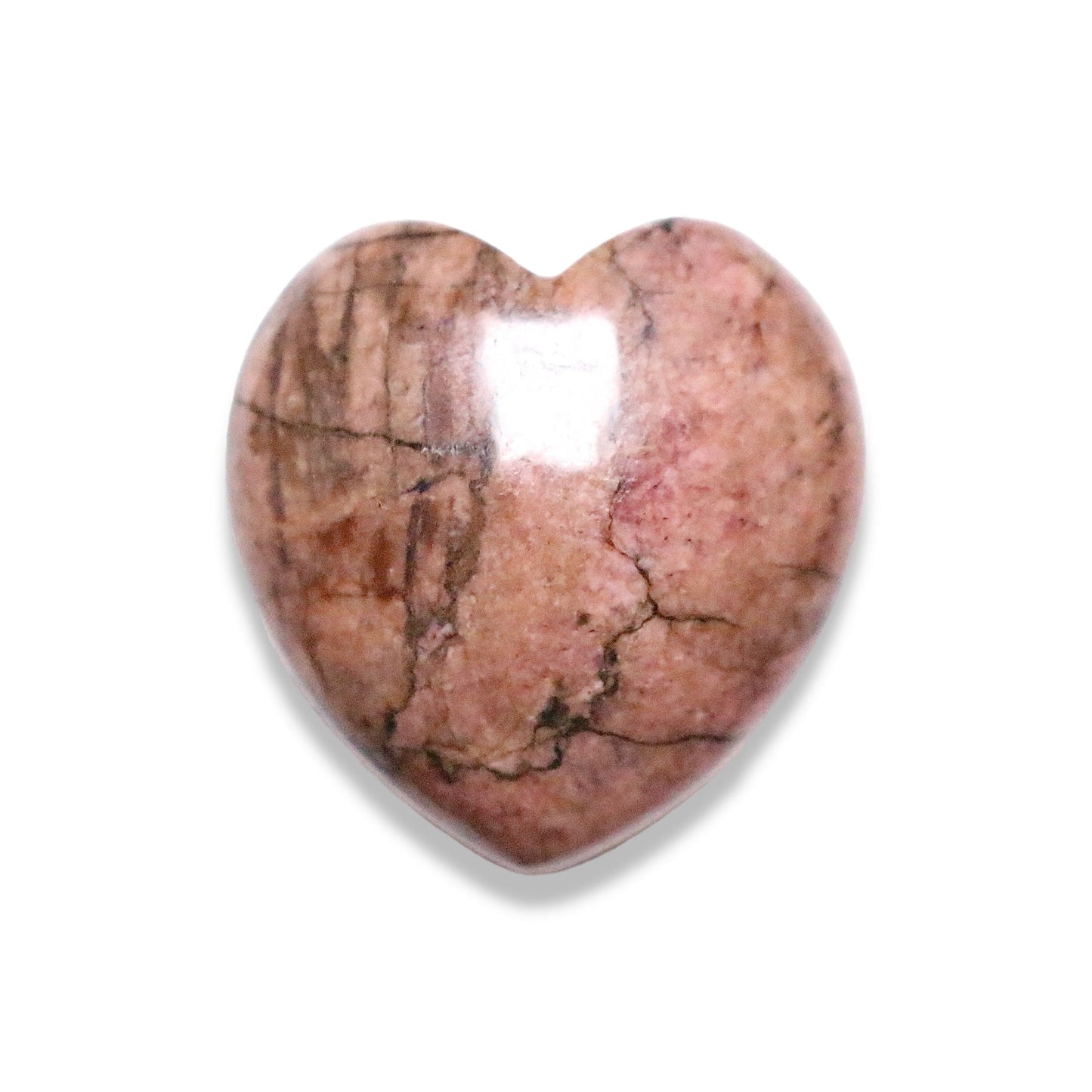 Coeur Rhodonite marron à l'unité - Foliesbijoux