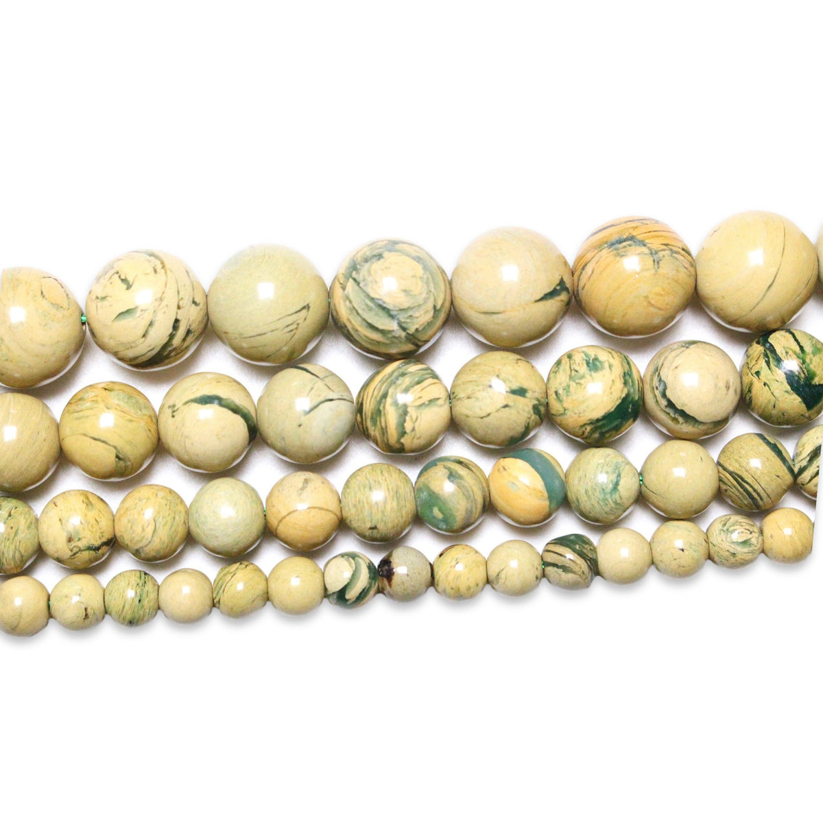 Fil de perle Muscovite verte A+ - Foliesbijoux