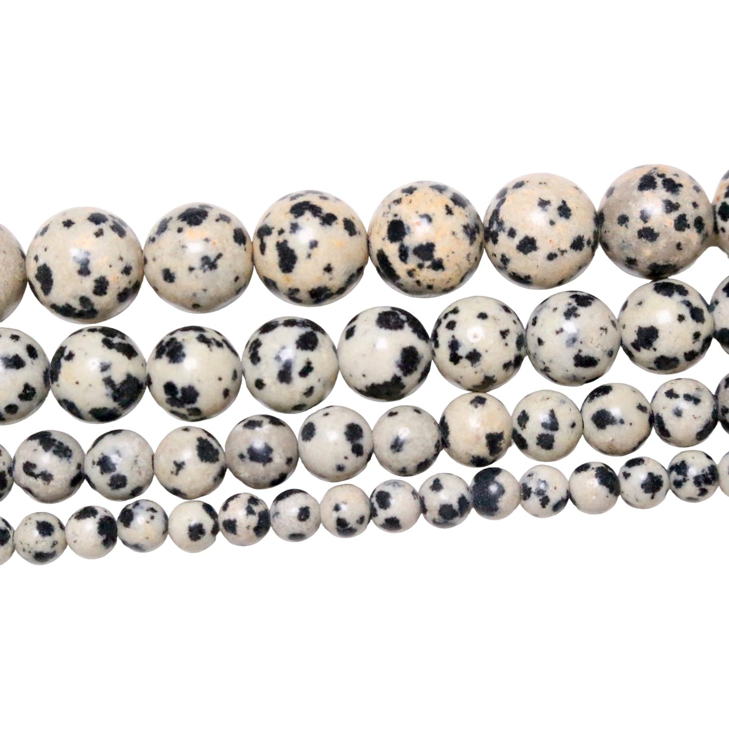 Fil de perle Jaspe dalmatien A - Foliesbijoux