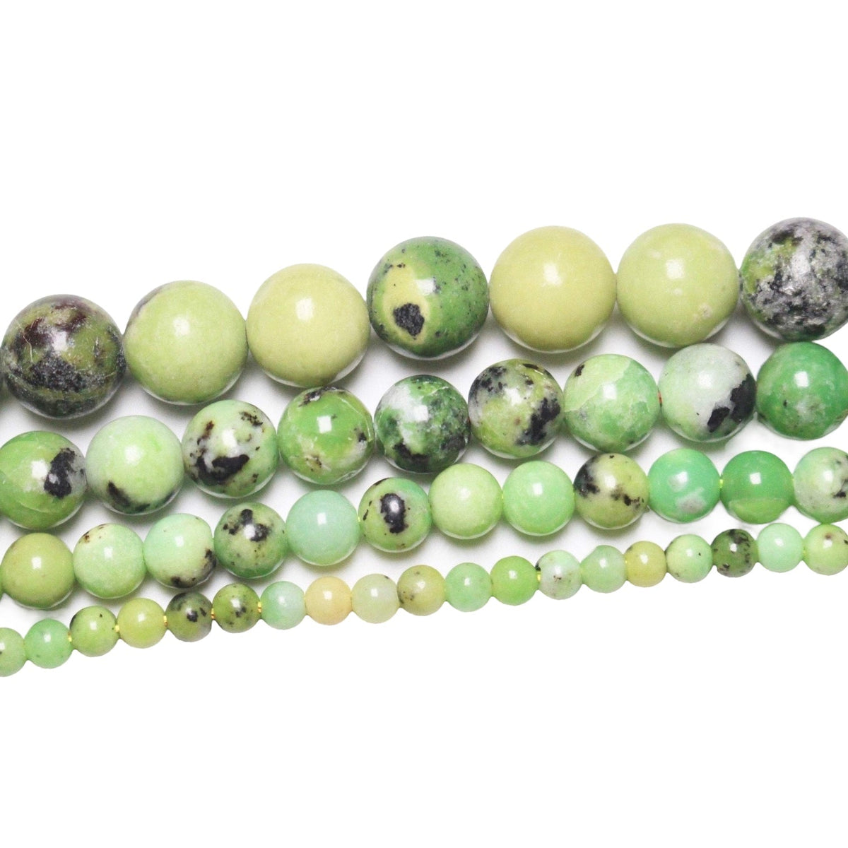 Fil de perle Chrysoprase citron A - Foliesbijoux