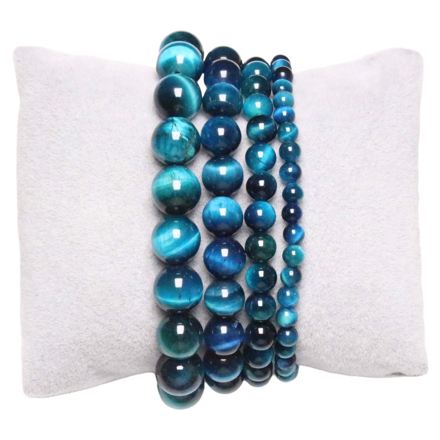 Bracelet Oeil de Tigre Bleu AA clair chauffé - Foliesbijoux