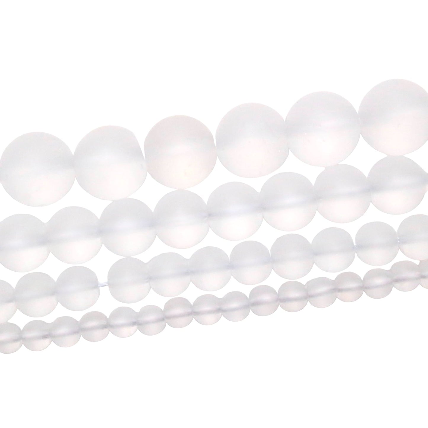 Fil de perle Cristal de roche A mat - Foliesbijoux