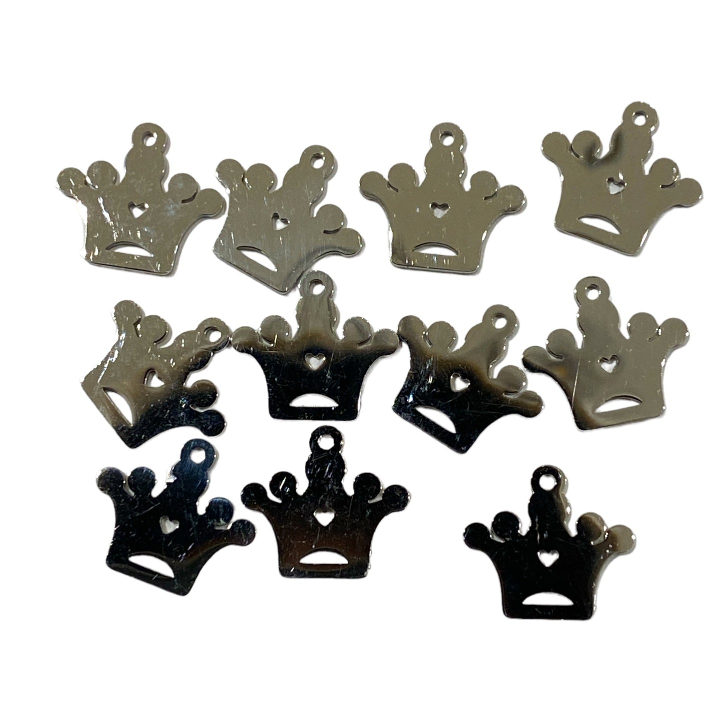 20 Breloques couronne en acier - Foliesbijoux