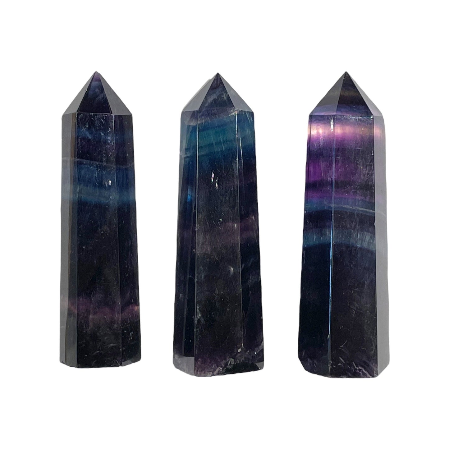 Pointe en fluorine multicolore foncé - Foliesbijoux