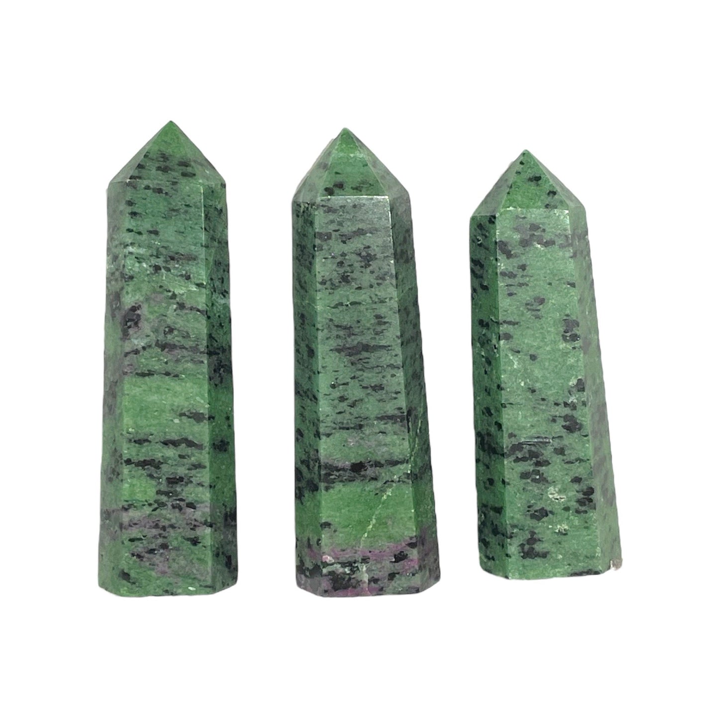 Pointe en rubis sur zoisite vert - Foliesbijoux