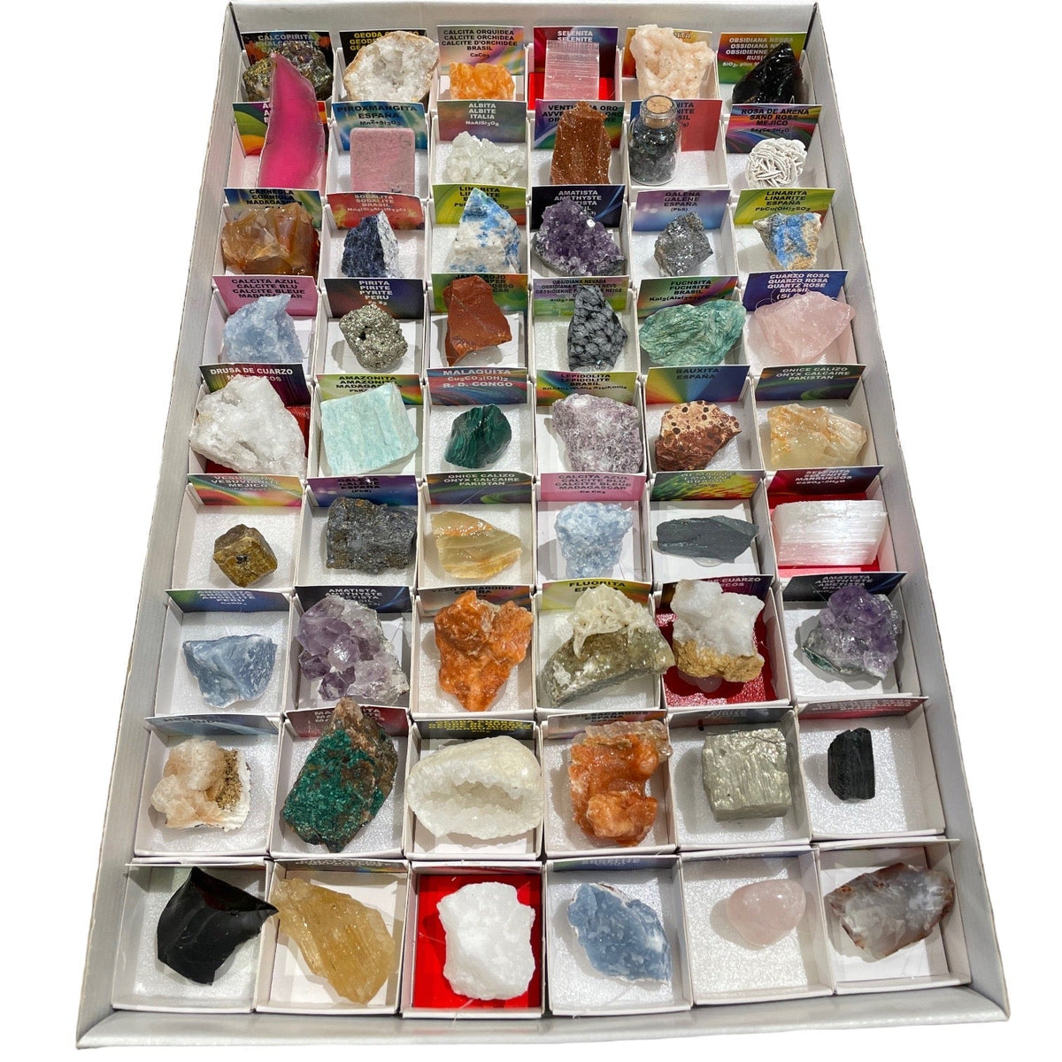 Boîte de 54 minéraux - Foliesbijoux