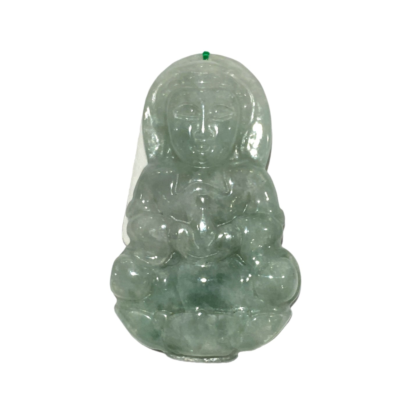 Pendentif GuanYin en Jade percé devant - Foliesbijoux