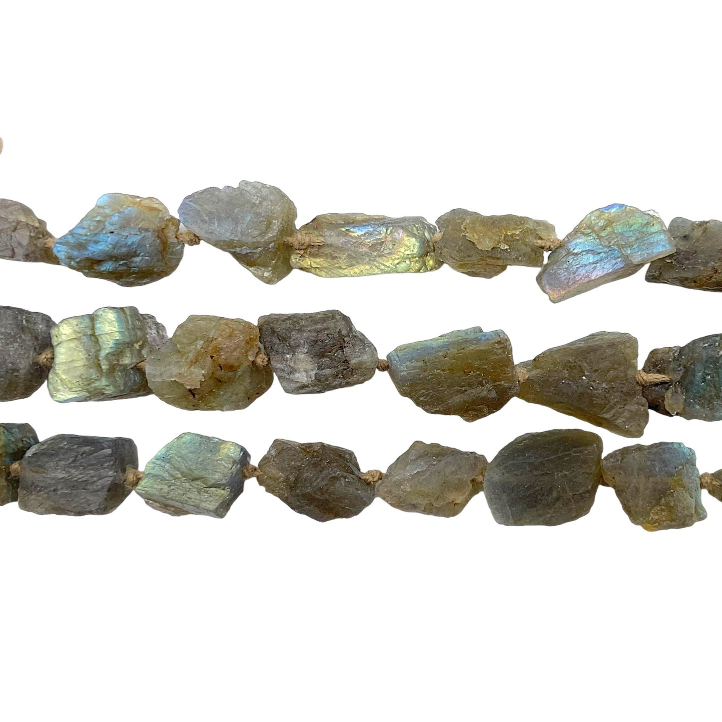 Fil de pierre brute Labradorite 10x16 mm - Foliesbijoux