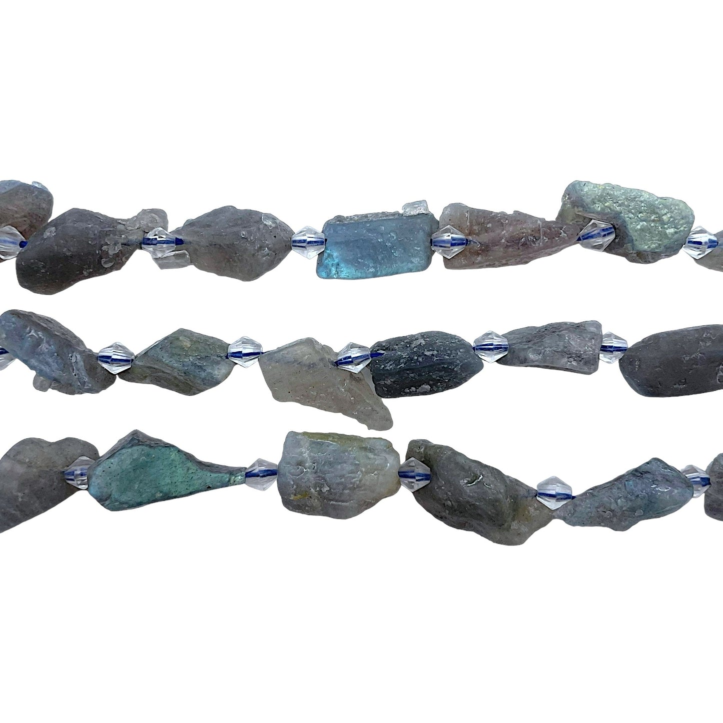 Fil de pierre brute Labradorite 9x17 mm - Foliesbijoux