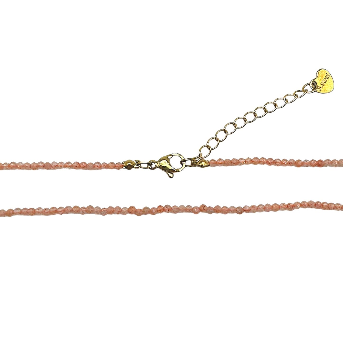 Collier Pierre de soleil 2-3mm acier inoxydable doré/argenté (référence 22) - Foliesbijoux