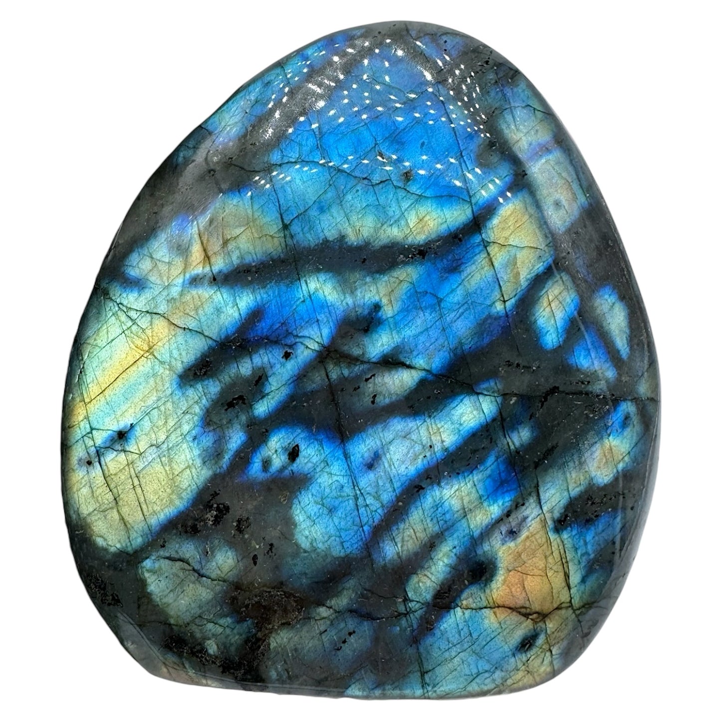 Labradorite flashy forme libre AA+ (Lot 56) 456g 9x3x10cm - Foliesbijoux