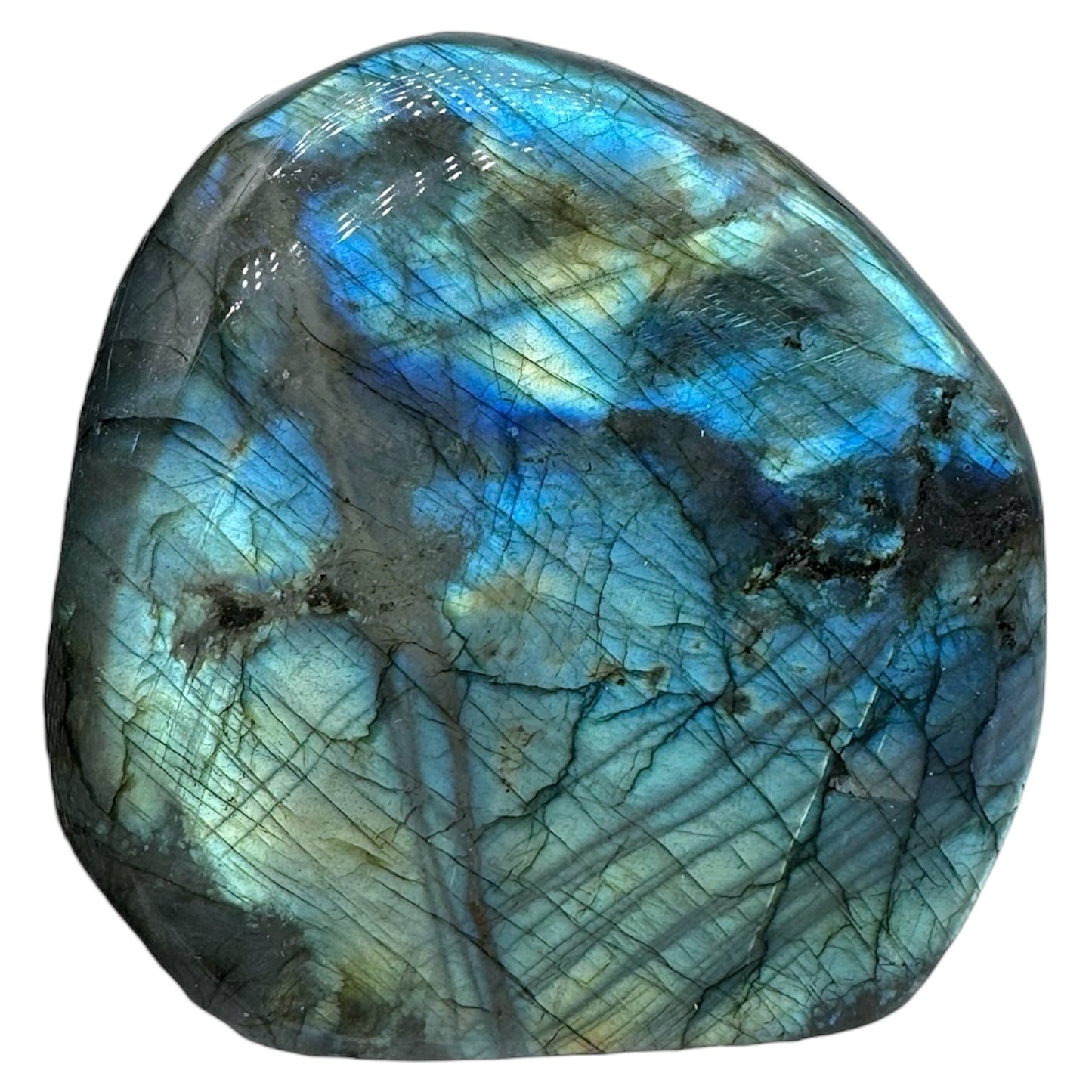Labradorite flashy forme libre AA+ (Lot 63) 423g 9x2.5x9cm - Foliesbijoux