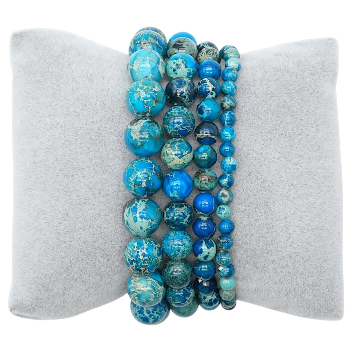 Bracelet teinté Jaspe Impérial bleue A chauffé