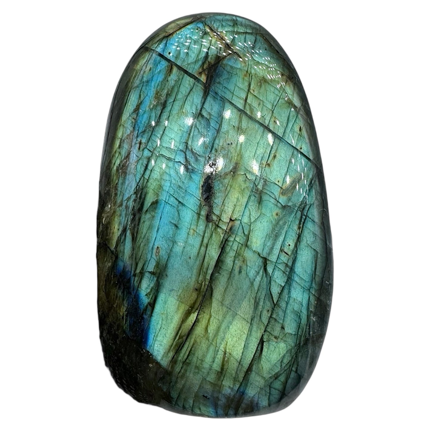 Labradorite flashy forme libre AA+ (Lot 75) 367g 5.5x4x9cm - Foliesbijoux