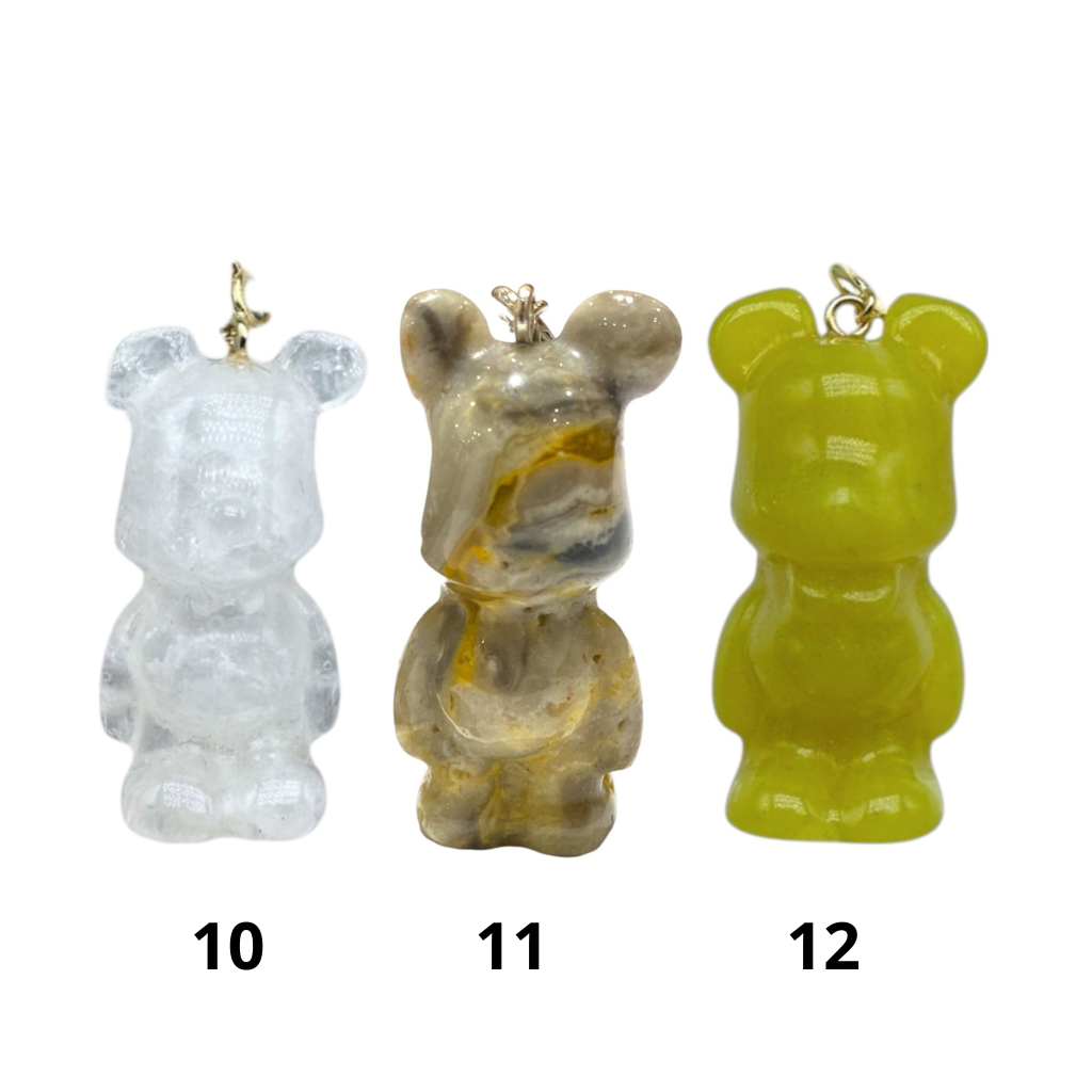 Pendentif ours nounours attache dorée ou argentée - Foliesbijoux
