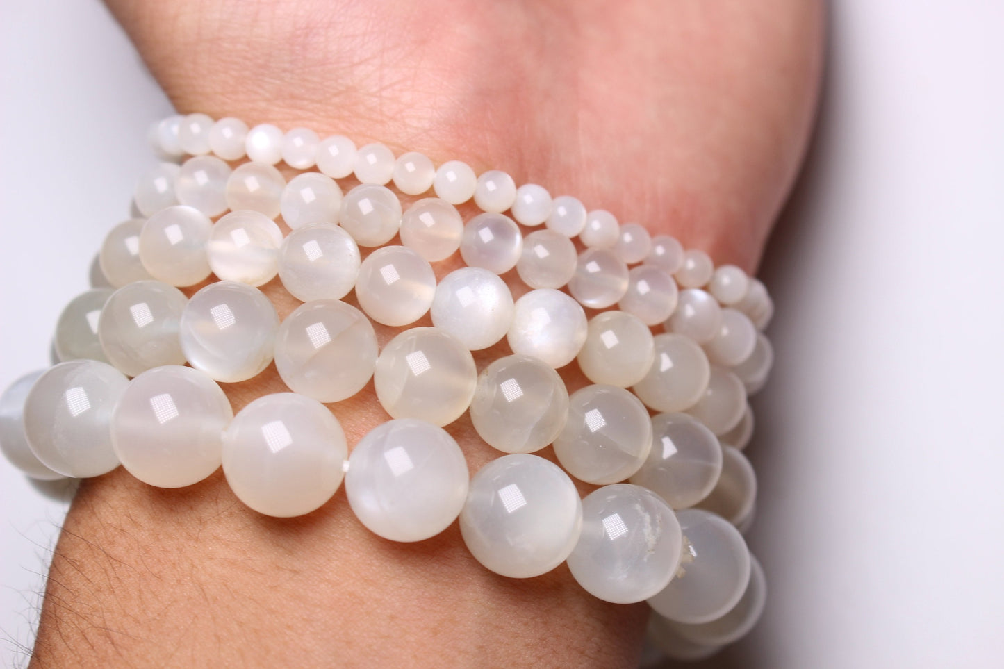 Bracelet en Pierre de lune AA - Foliesbijoux