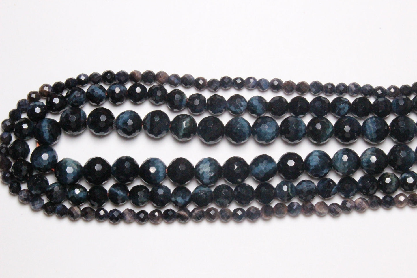 Fil Oeil de faucon en perle facetté - Foliesbijoux