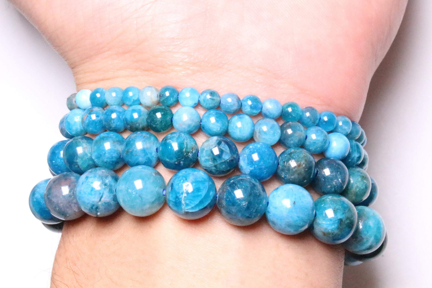 Bracelet Apatite Bleue multicolore A+ - Foliesbijoux