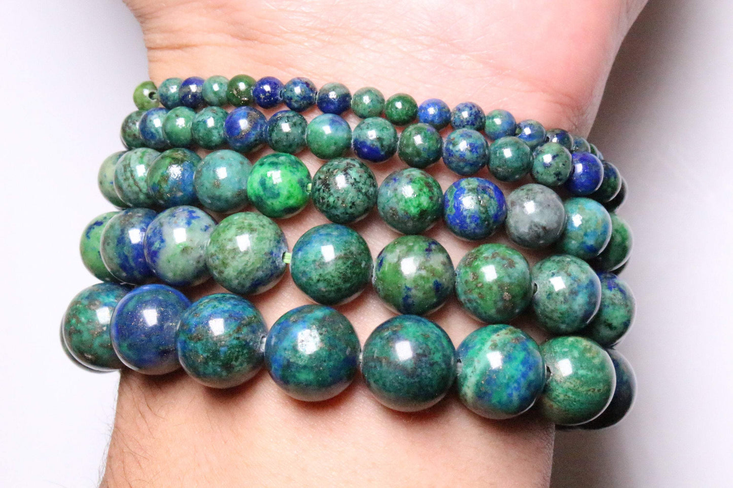 Bracelet Azurite Malachite A+ - Foliesbijoux