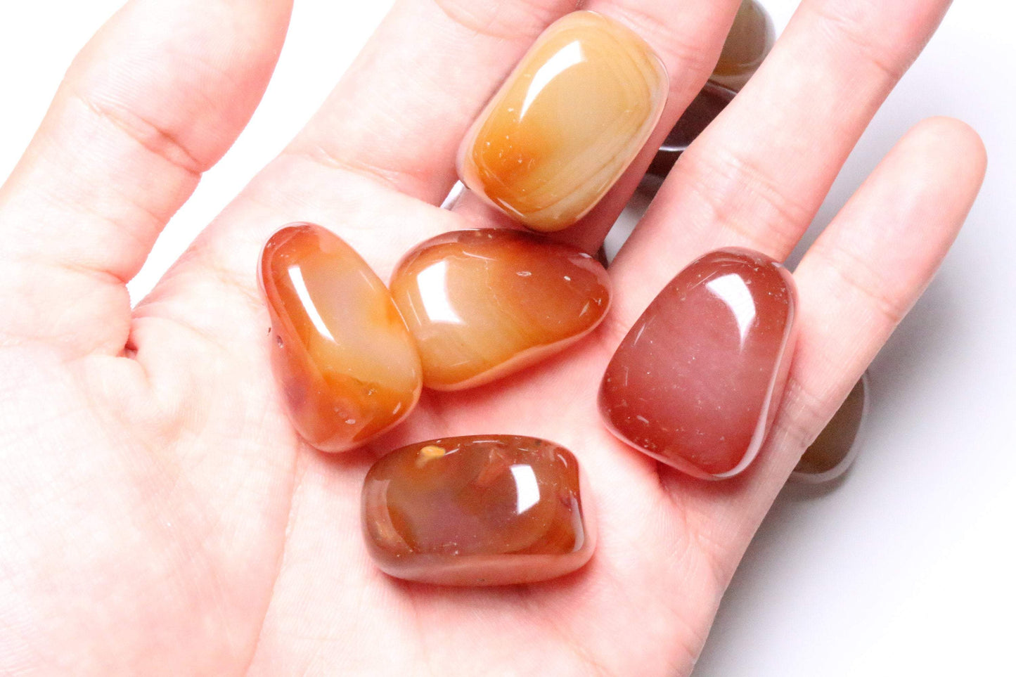 Pierre roulée en Cornaline - Foliesbijoux