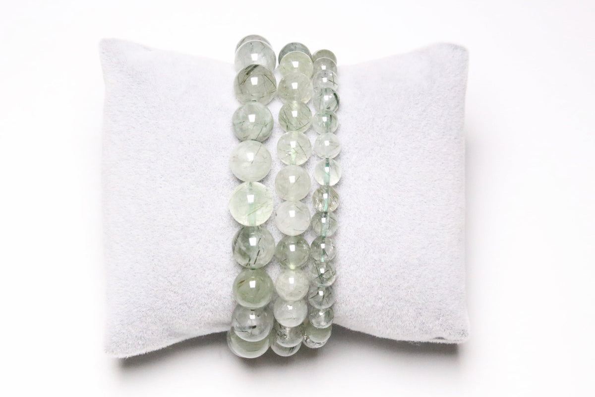 Bracelet Quartz tourmaline verte A+ ( référence 2 ) - Foliesbijoux