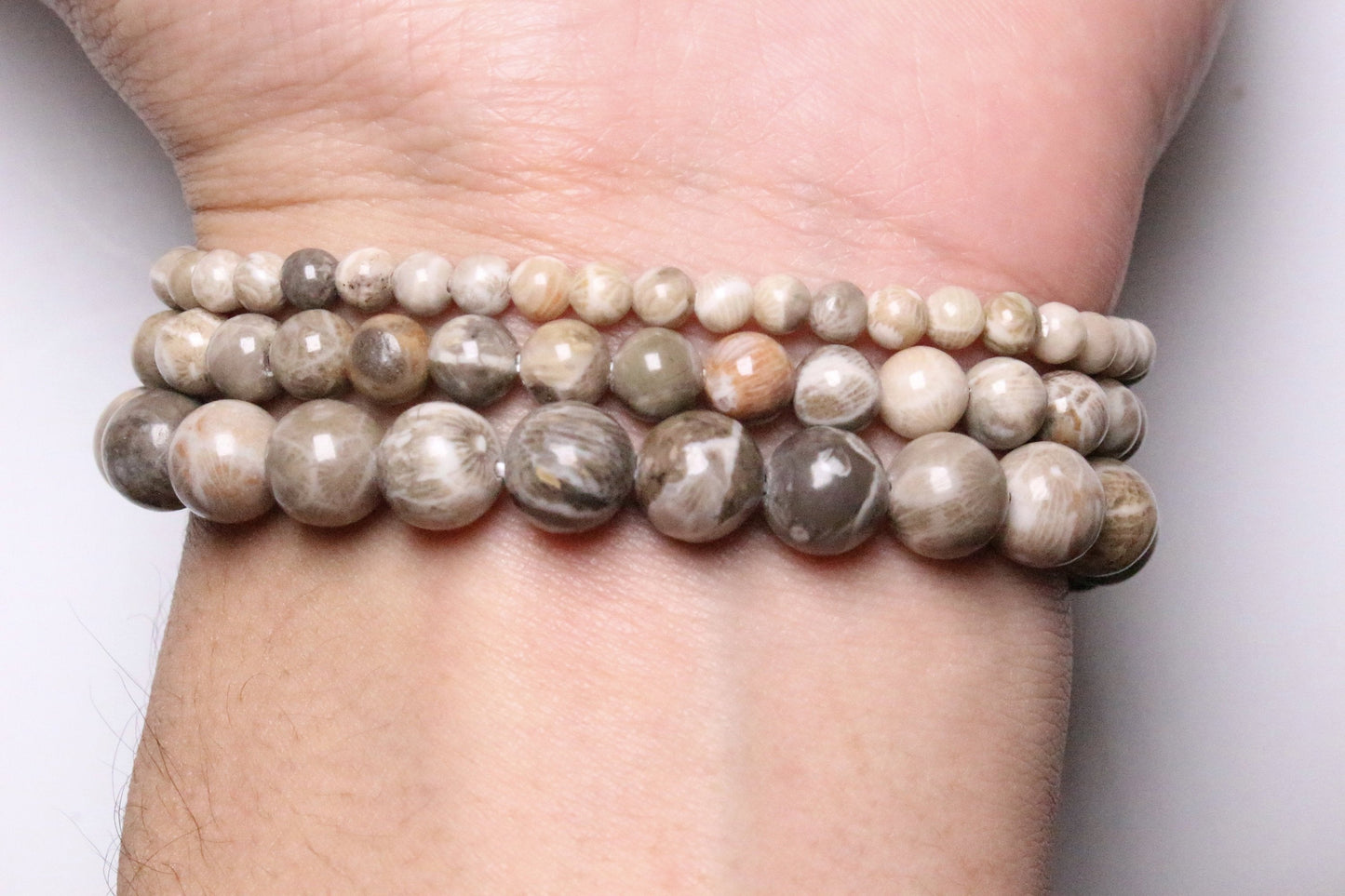 Bracelet Corail Fossilisé A - Foliesbijoux