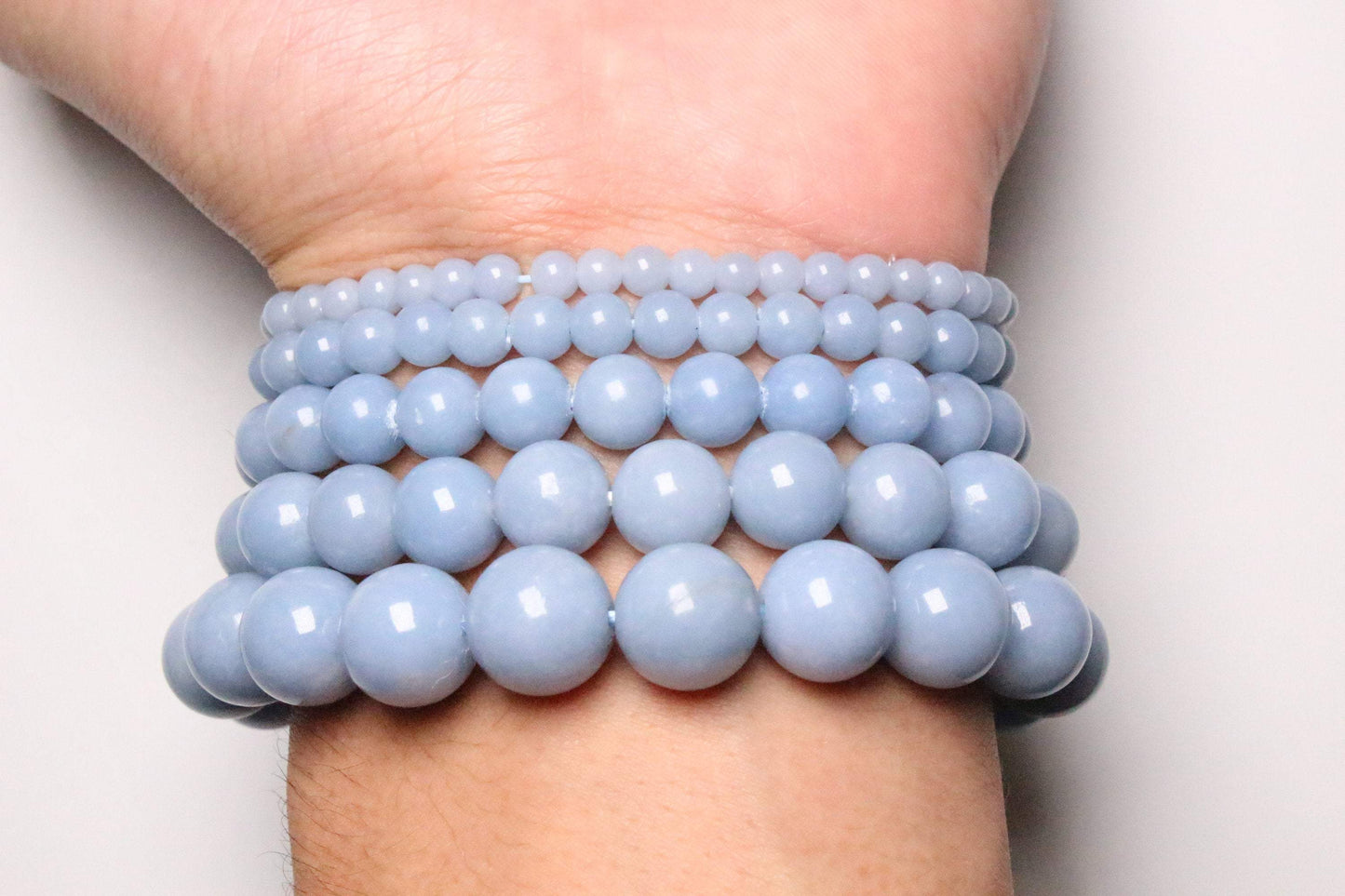 Bracelet Angélite Bleue A+ - Foliesbijoux