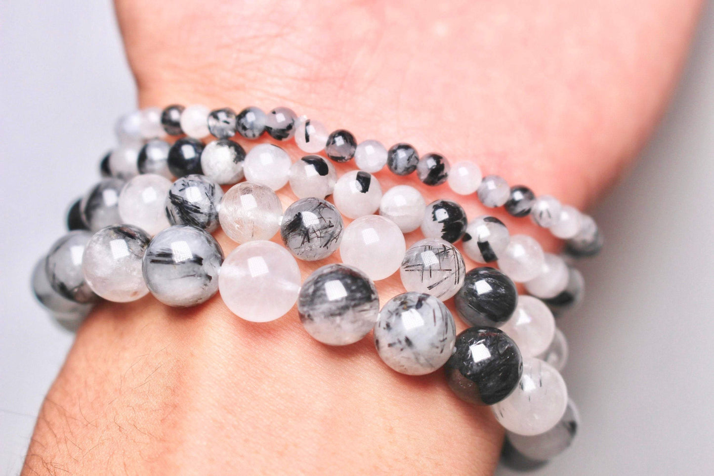 Bracelet quartz tourmaline A+ - Foliesbijoux