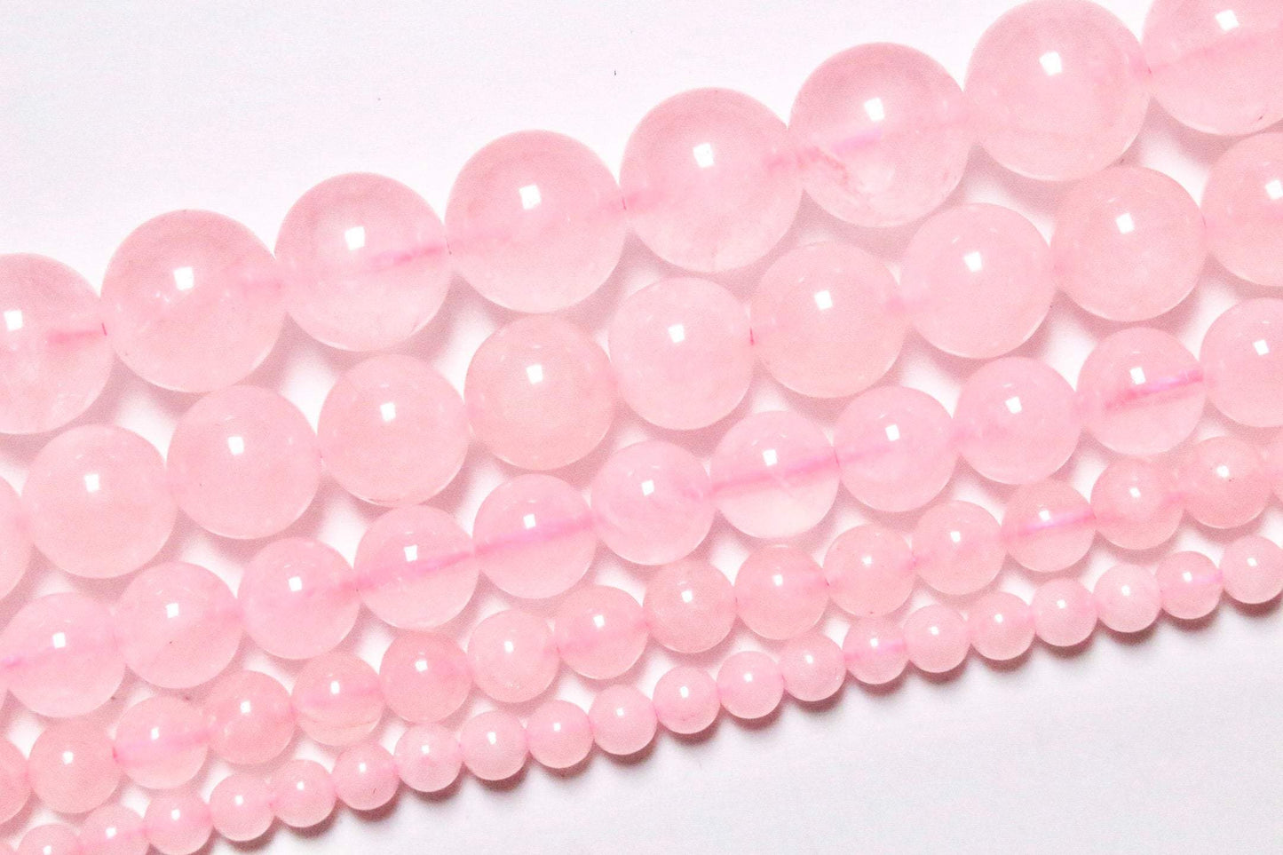 Fil de perle Quartz rose A - Foliesbijoux