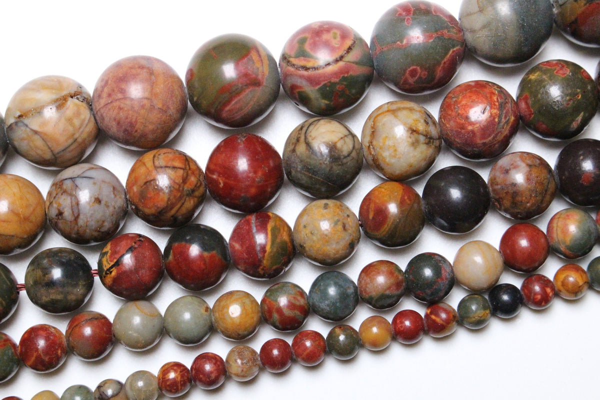 Fil de perle Jaspe Picasso A - Foliesbijoux