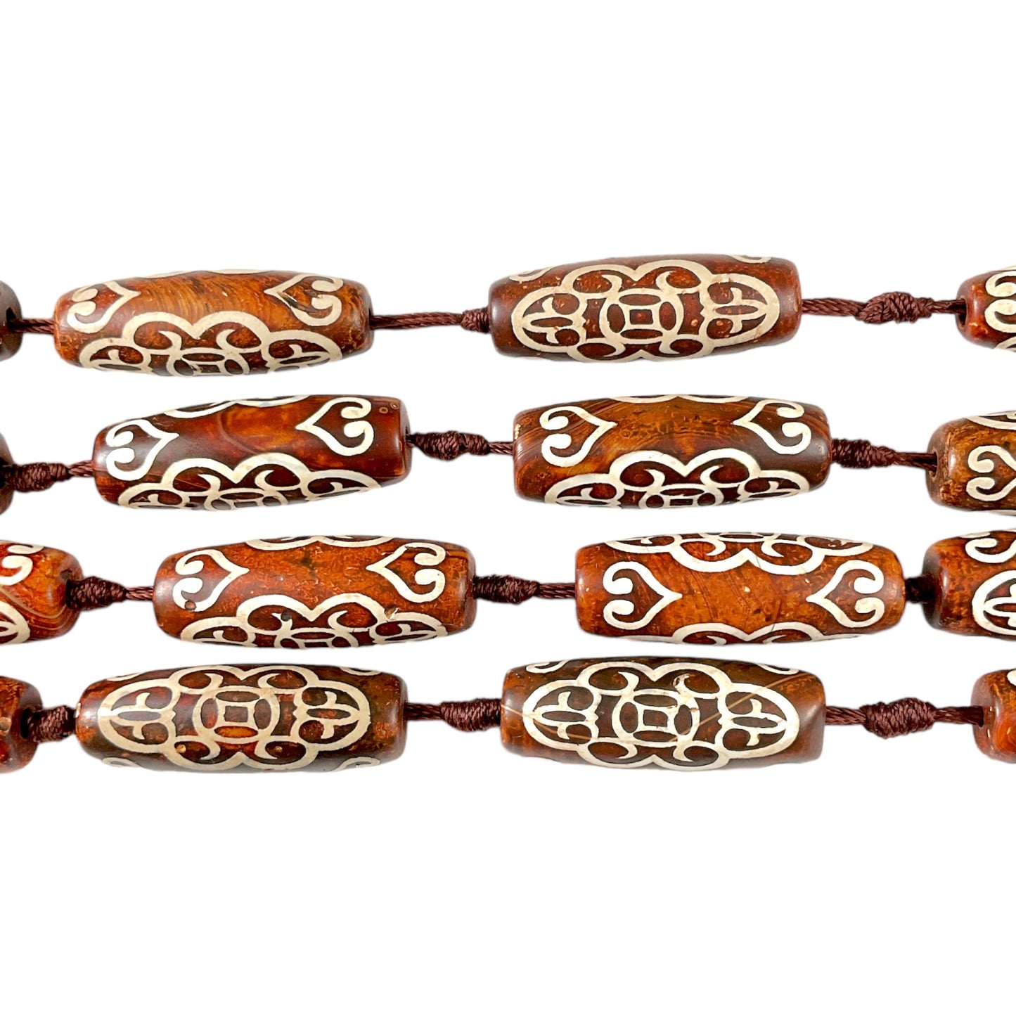 Fil Agate du Tibet Dzi 14 x 40 mm #21 - Foliesbijoux