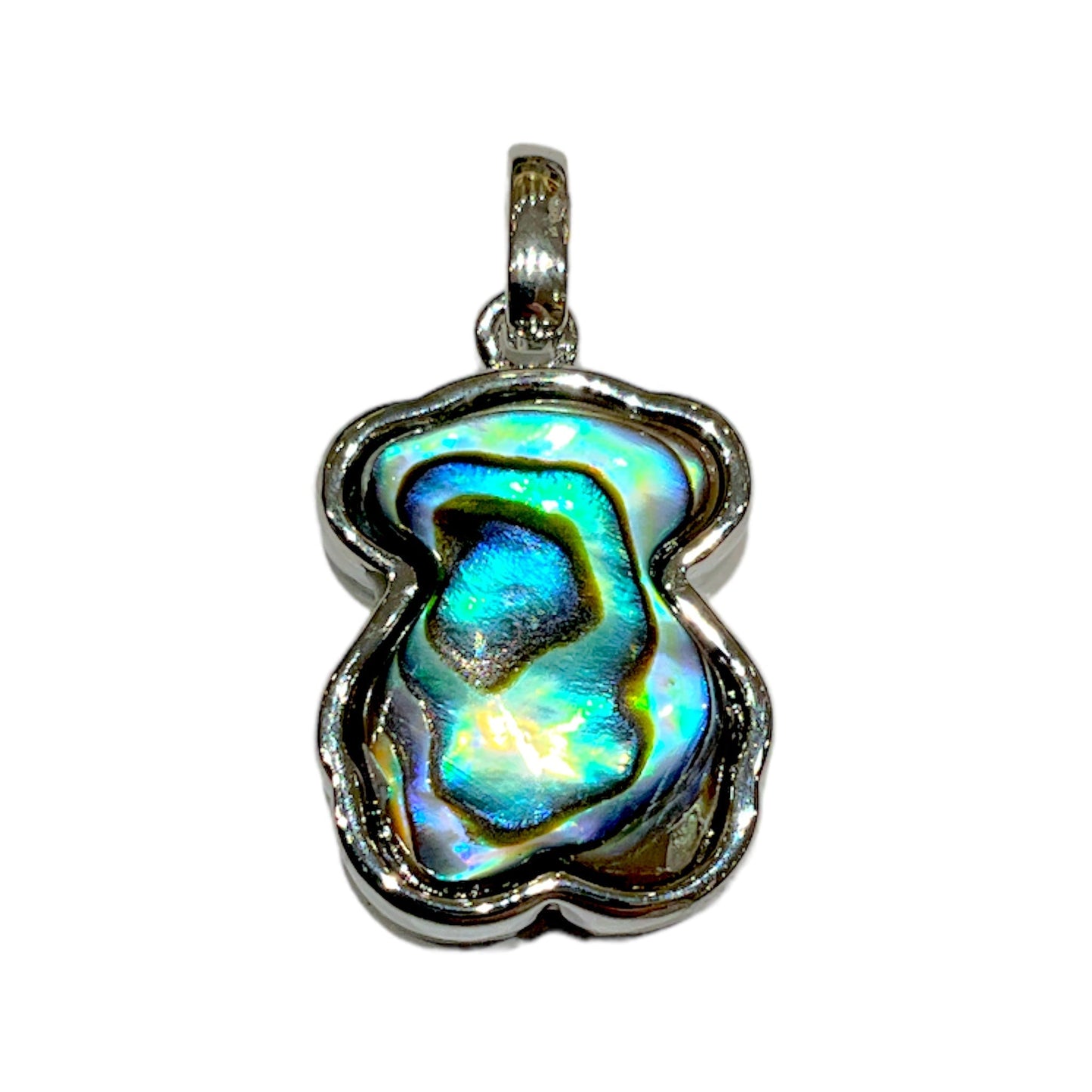 Pendentif nounours coquille d’ormeaux - Foliesbijoux