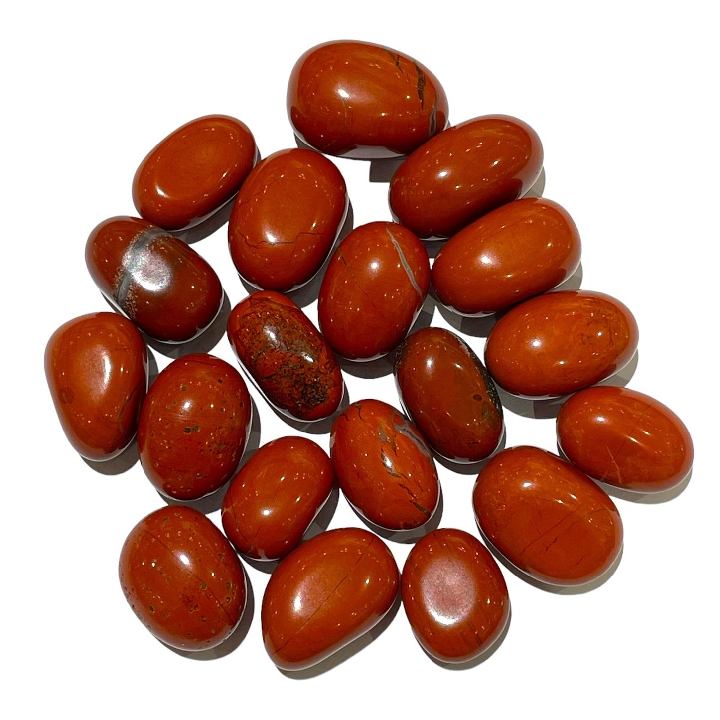 Pierre roulée Jaspe Rouge - Foliesbijoux