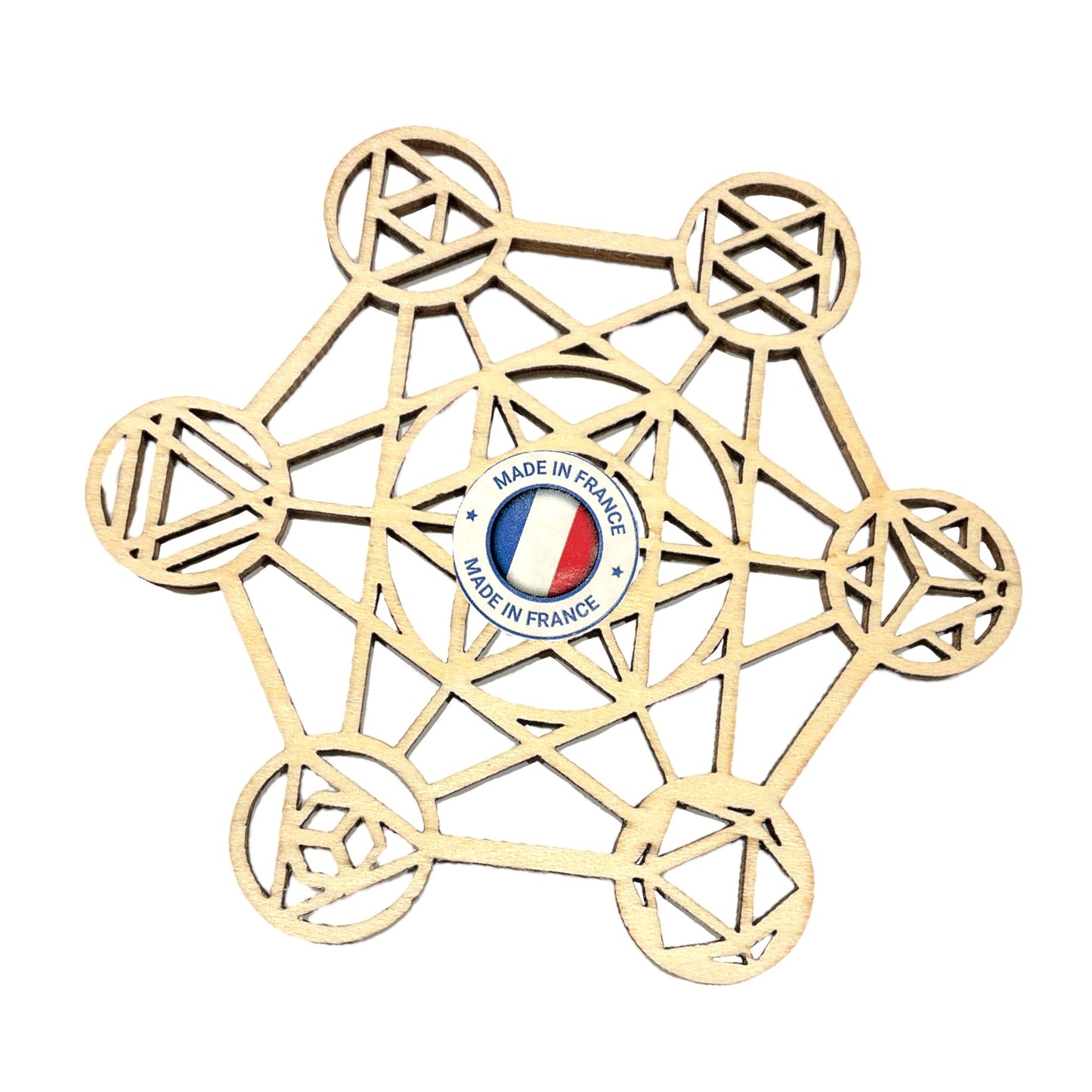 Plaque Métatron découpé en bois 10 cm (référence: ESO-084) - Foliesbijoux