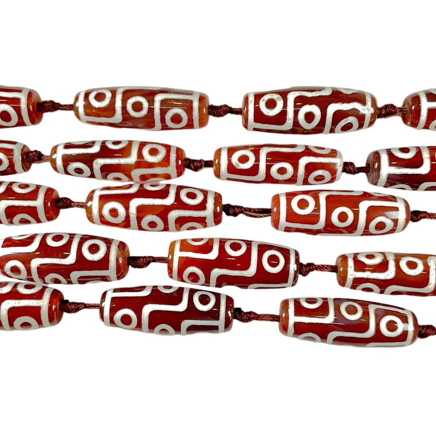 Fil Agate du Tibet Dzi 14 x 40 mm #23 - Foliesbijoux