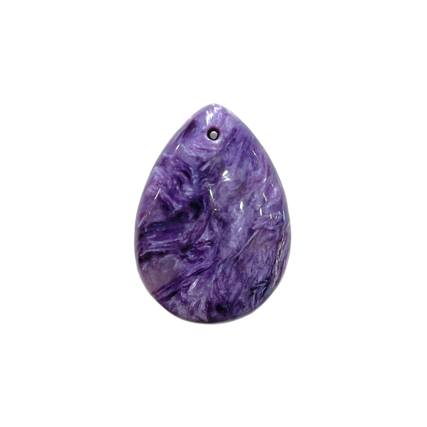 Pendentif Charoite percé devant - Foliesbijoux