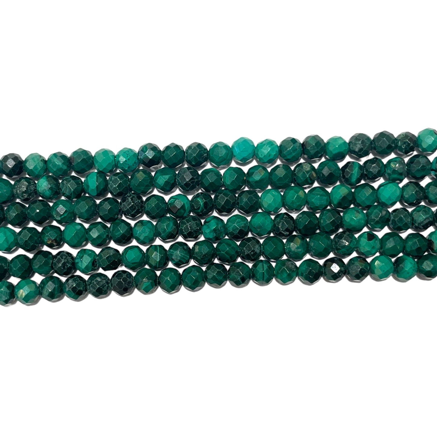 Fil de perles facettées Malachite - Foliesbijoux