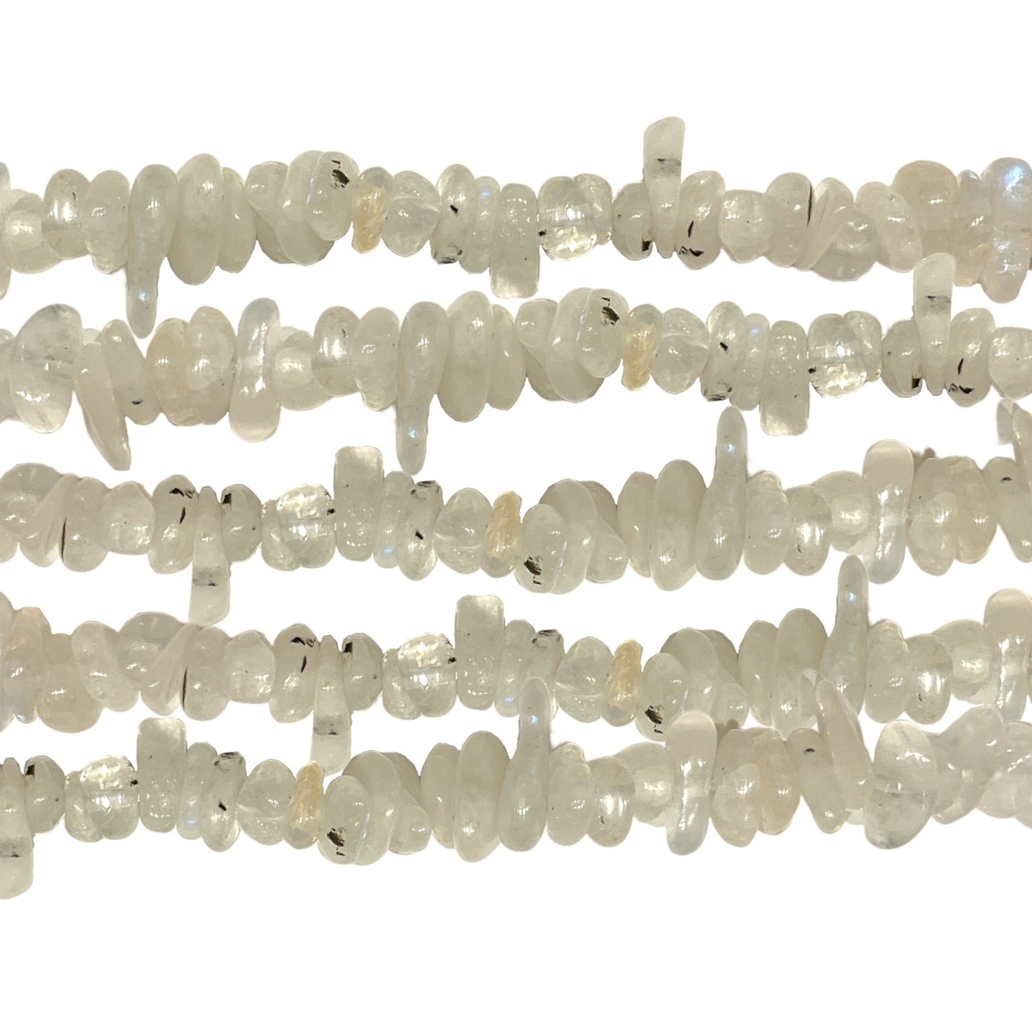 Fil de pierre baroque Pierre de lune bleutée - Foliesbijoux