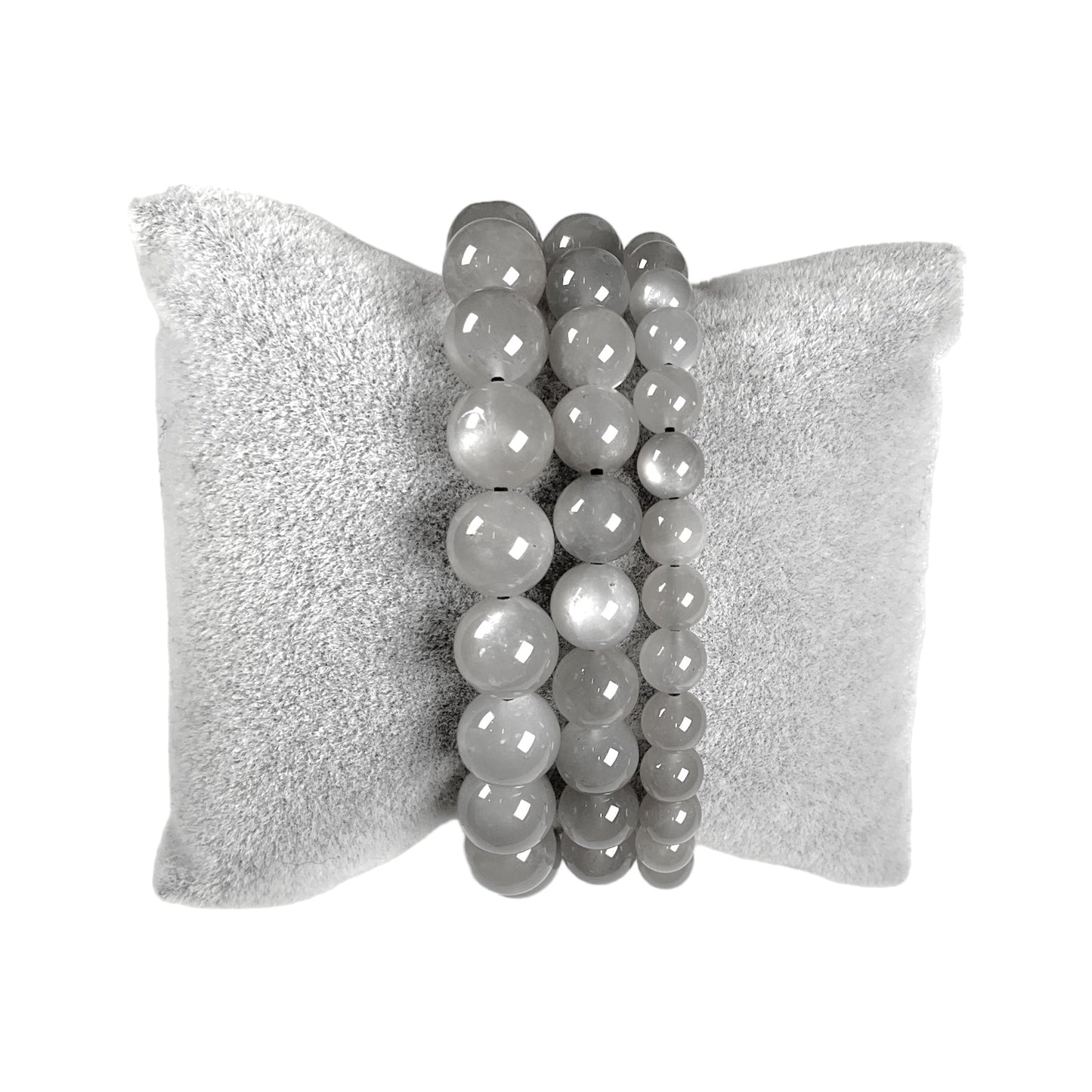 Bracelet de perle Pierre de lune grise AA+ - Foliesbijoux