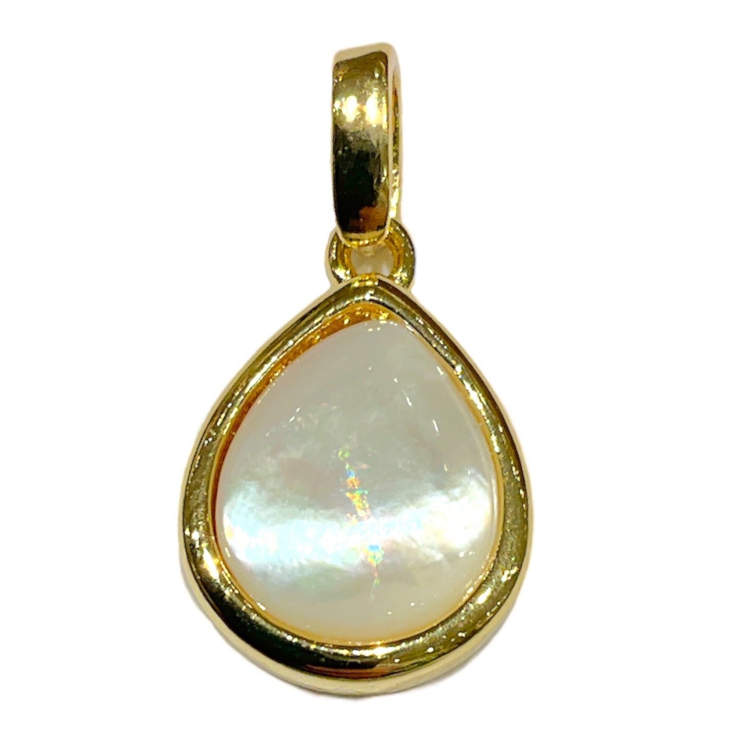 Pendentif goutte nacre - Foliesbijoux
